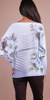 Daria Batwing Sweater with Magnolia Print