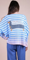 Daria Batwing Sweater with Bassotto Print