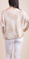 Daria Batwing Sweater with Vine Print