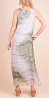Maggia Tie-Dye Maxi Dress - Shop Gigi Moda - Made in Italy # 100% Silk, Dress, Gigi Moda, Made in Italy, Maxi Dress, one size, OS, Silk, Sleeveless, Tie Dye