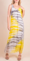 Maggia Tie-Dye Maxi Dress - Shop Gigi Moda - Made in Italy # 100% Silk, Dress, Gigi Moda, Made in Italy, Maxi Dress, one size, OS, Silk, Sleeveless, Tie Dye