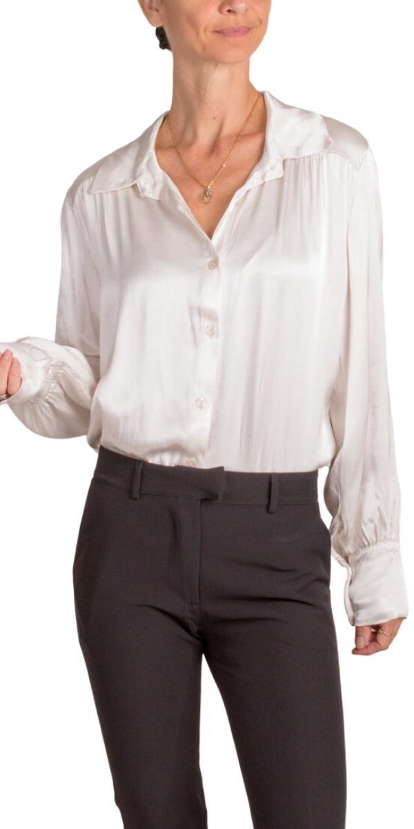 Gia Satin Top - Gigi Moda - Made in Italy # button down, collared, Gigi Moda, italian apparel, italian brand, Italian Clothing, italian shirt, Made in Italy, online shopping, OS, Satin, satin top, shop gigi moda, Top