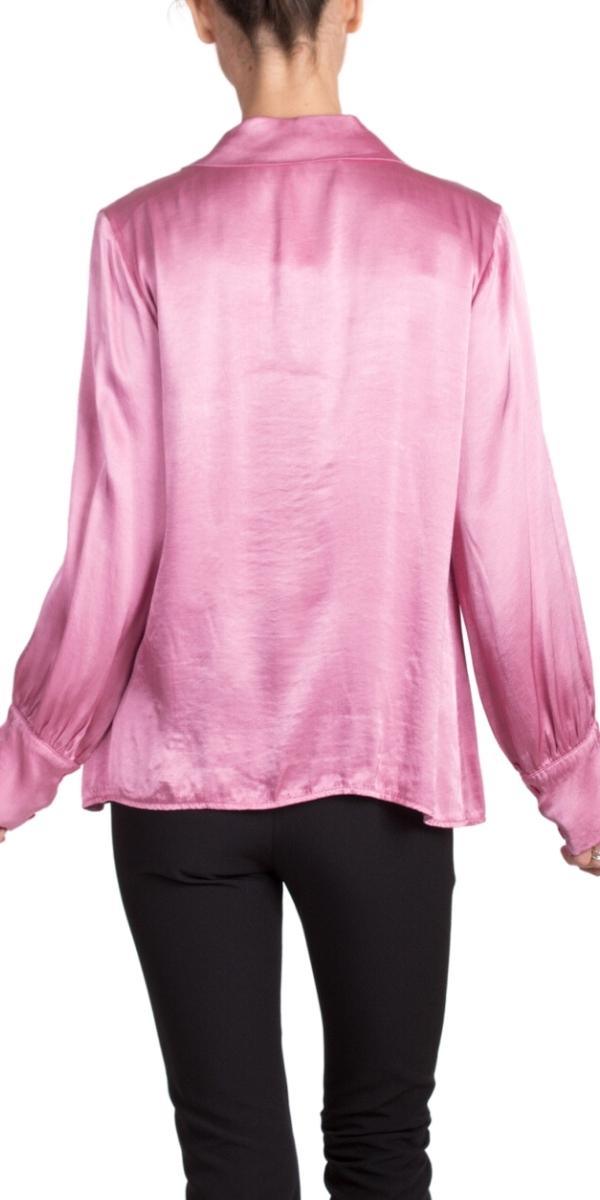 Gia Satin Top - Gigi Moda - Made in Italy # button down, collared, Gigi Moda, italian apparel, italian brand, Italian Clothing, italian shirt, Made in Italy, online shopping, OS, Satin, satin top, shop gigi moda, Top