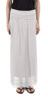 Sondra Maxi Skirt - Gigi Moda - Made in Italy # 100% Silk, color, fashion, flowing, flowy, Gigi Moda, long skirt, Made in Italy, OS, Silk, Skirt, spring, style, summer, two layer