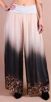 Savanna Silk Pant - Gigi Moda - Made in Italy # cheetah print, elastic waistband, Gigi Moda, italian apparel, italian clothes, Italian Clothing, italian silk, Made in Italy, matching set, maxretail, Ombre, one size, online shopping, Pants, shop gigi moda, Silk, silk pants