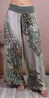 Aspen Congo Pant - Gigi Moda - Made in Italy # animal print, Balloon Hem, balloon pants, elastic waist, Elastic Waist Palazzo, elastic waistband, feminine, flowy, Gigi Moda, Jaguar print, jungle, Made in Italy, palazzo, resort, resort wear, shop gigi moda, woman, women clothes