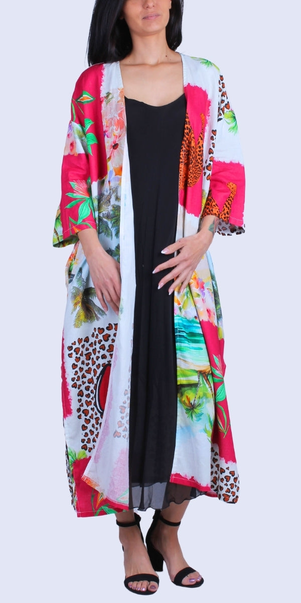 Ribelle Duster - Gigi Moda - Made in Italy # Cardigan, duster, Gigi Moda, Jacket, Made in Italy, maxi cardigan, maxretail, OS, Pockets, Safari, side slit