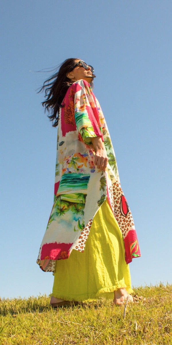 Ribelle Duster - Gigi Moda - Made in Italy # Cardigan, duster, Gigi Moda, Jacket, Made in Italy, maxi cardigan, maxretail, OS, Pockets, Safari, side slit