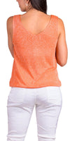 Monroe Shimmer Top - Gigi Moda - Made in Italy # double v neck, Gigi Moda, jersey, Made in Italy, one size, OS, shimmery, Sleeveless, spring, summer, Tank Top, Top, V-Neck