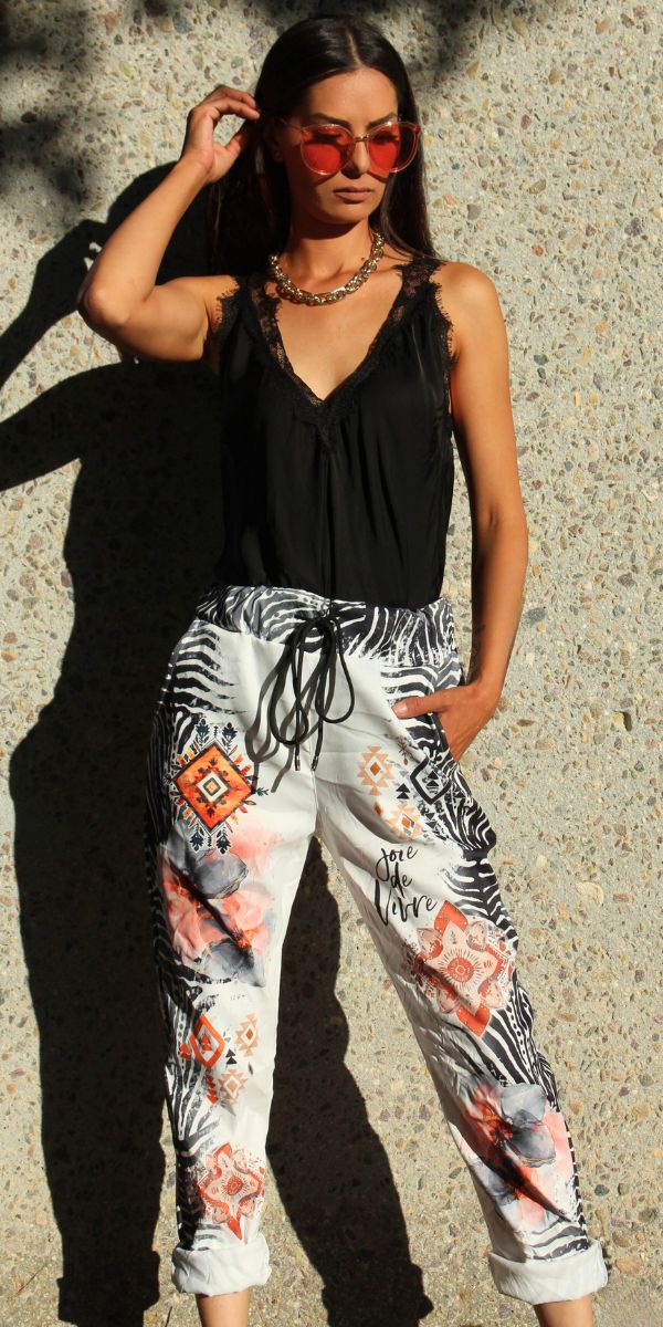 Geniviv Zebra Print Pant
