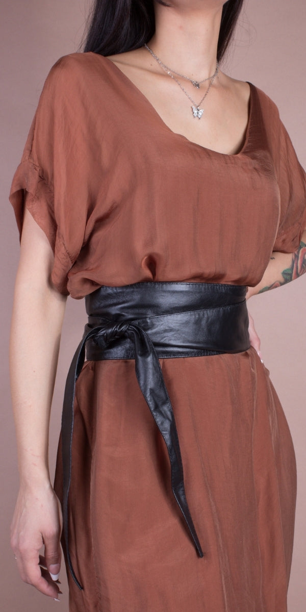 Violetta Wide Leather Belt
