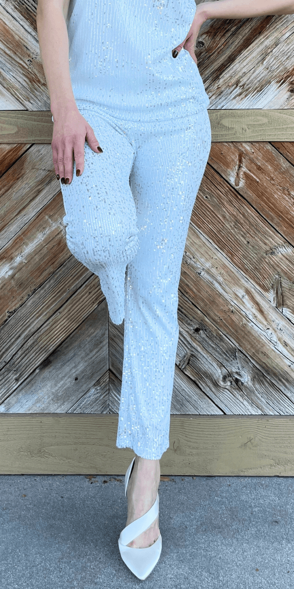 Brillante Sequin Pant - Shop Gigi Moda - Made in Italy # gigi moda, holiday, Made in Italy, Pants, sequin, sequined pants, sparkle
