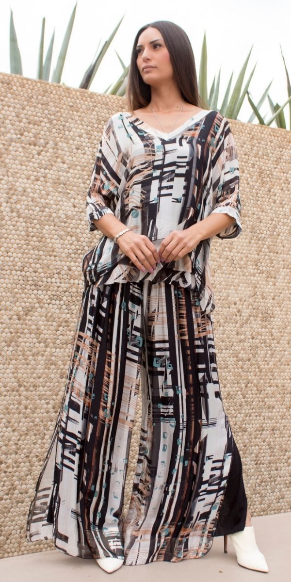 Jasmin Graffio Slit Pant