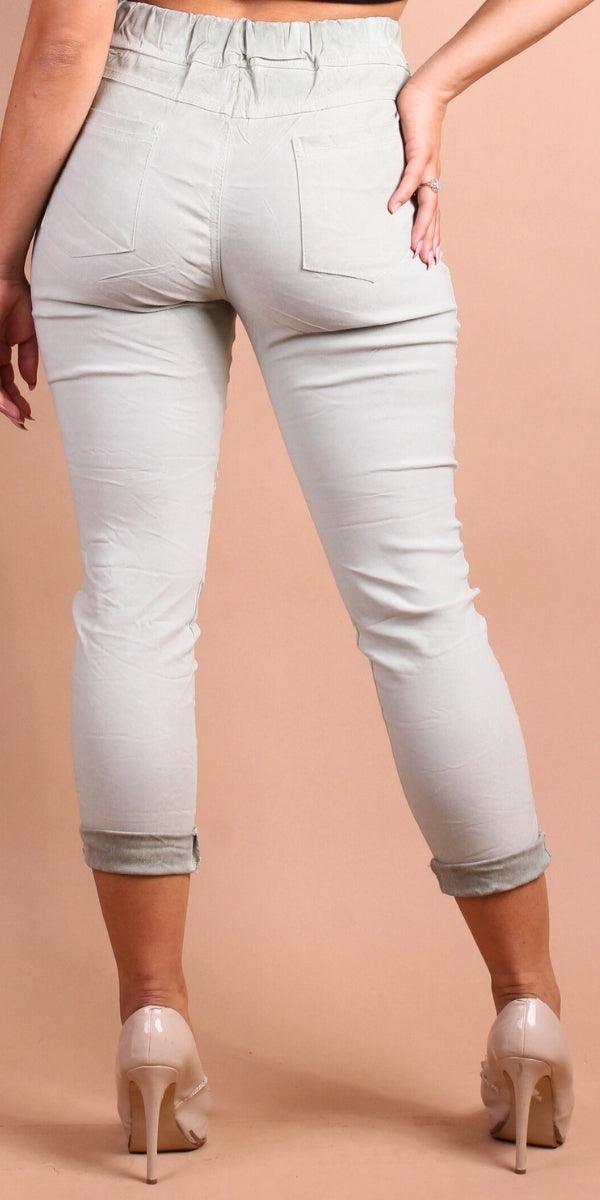 Veneto Floral Pant - Gigi Moda - Made in Italy # cropped, cropped pant, Cropped pants, drawstring, drawstring pant, drawstring pants, floral, floral design, floral pattern, Floral Print, Gigi Moda, ikat print, Italian Clothing, linen, Made in Italy, Multi Floral Print, Pants, stretchy, summer, Tie waist, washable