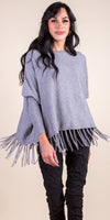 Batwing Fringe Sweater - Gigi Moda - Made in Italy # batwing, Fringe, Gigi Moda, Knit, knit sweater, Made in Italy, OS, Round Neck, Sweater