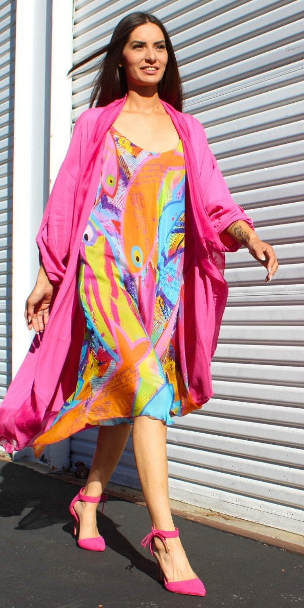 Pesci Miele Midi Dress