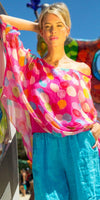 Aria Pittore Kaftan - Gigi Moda - Made in Italy # dot print, gigi moda, kaftan, made in italy, resort, resort wear, silk, viscose