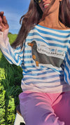 Daria Batwing Sweater with Bassotto Print