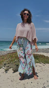 Giulana Pink Morning Glory Capri Pants