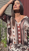 Jasmin Ikat Slit Pant