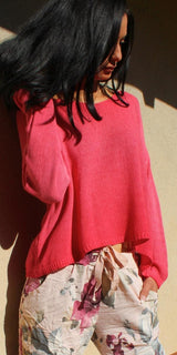 Emma Sweater - Gigi Moda - Made in Italy # Gigi Moda, Knit, knit sweater, Long Sleeve, made in italy, one size, Sweater, Top, V Neck