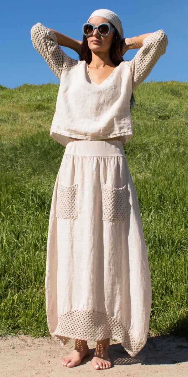 Primavera Linen Skirt