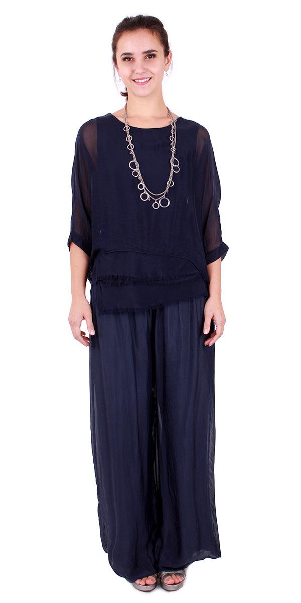 Aspen Pant - Gigi Moda - Made in Italy # 9992, Balloon Hem, balloon pants, feminine, flowy, Gigi Moda, Made in Italy, palazzo, resort, resort wear, spring, summer, woman, women clothes