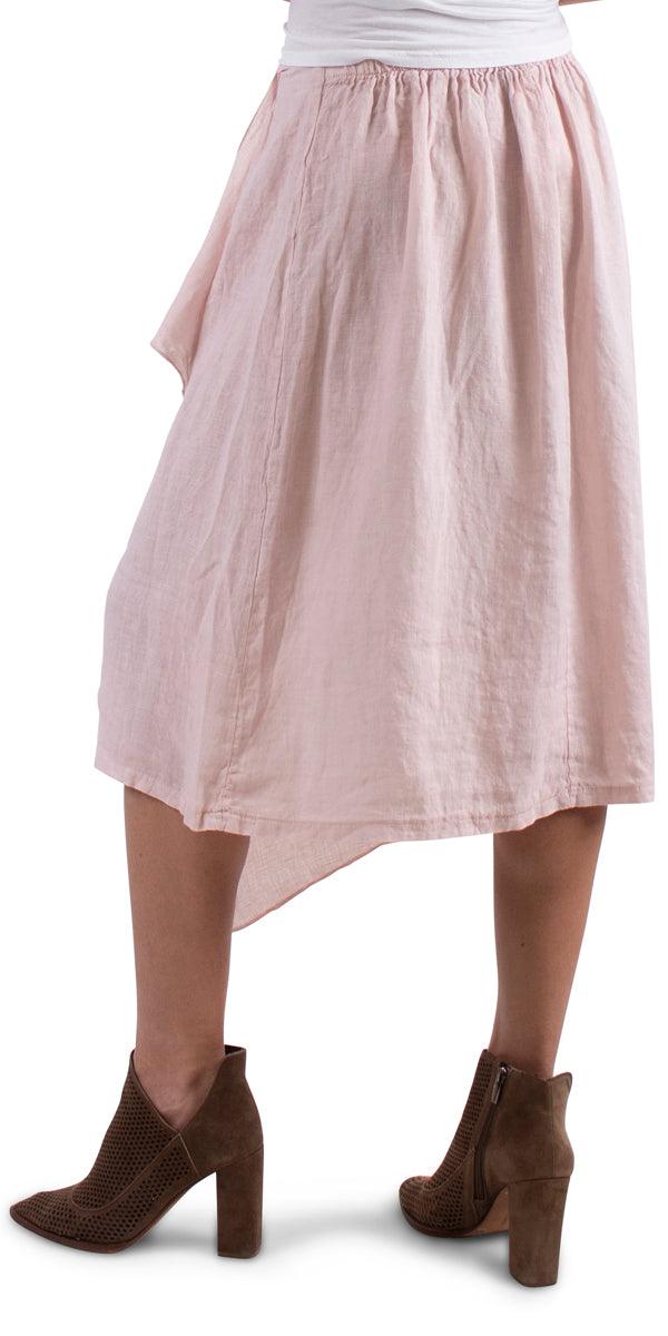 Valle Wrap Skirt - Gigi Moda - Made in Italy # 100% Linen, asymmetrical, Gigi Moda, linen skirt, Made in Italy, one size, Skirt, wrap skirt