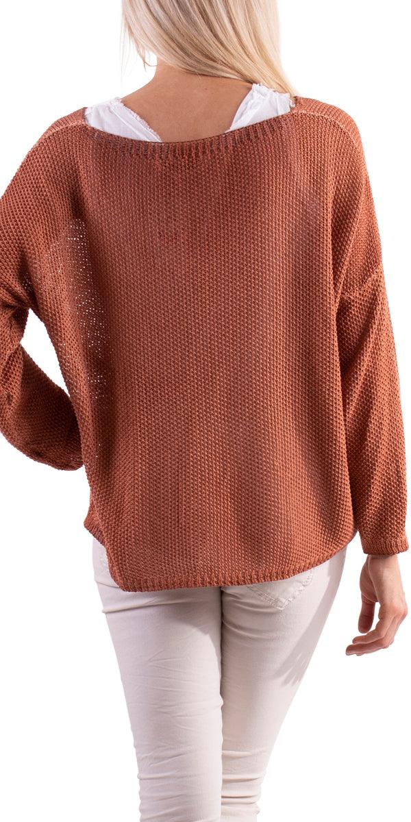 Caprice Sweater - Gigi Moda - Made in Italy # 1006, acrylic, cozy, fall, free shipping, made in italy, modal, resort, resort wear, round neck, winter