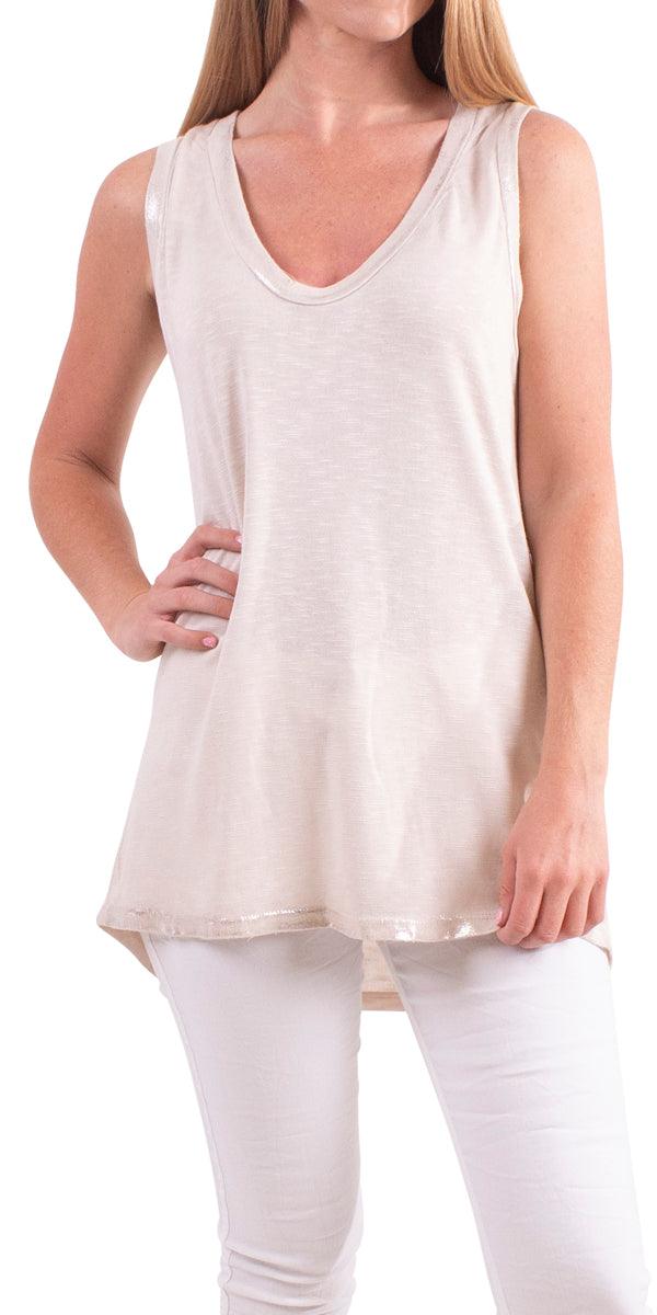 Lunia Tank - Gigi Moda - Made in Italy # beach, comfy top, flowing, Gigi Moda, italian tank, Made in Italy, one size, Top, viscose, washable, womens fashion