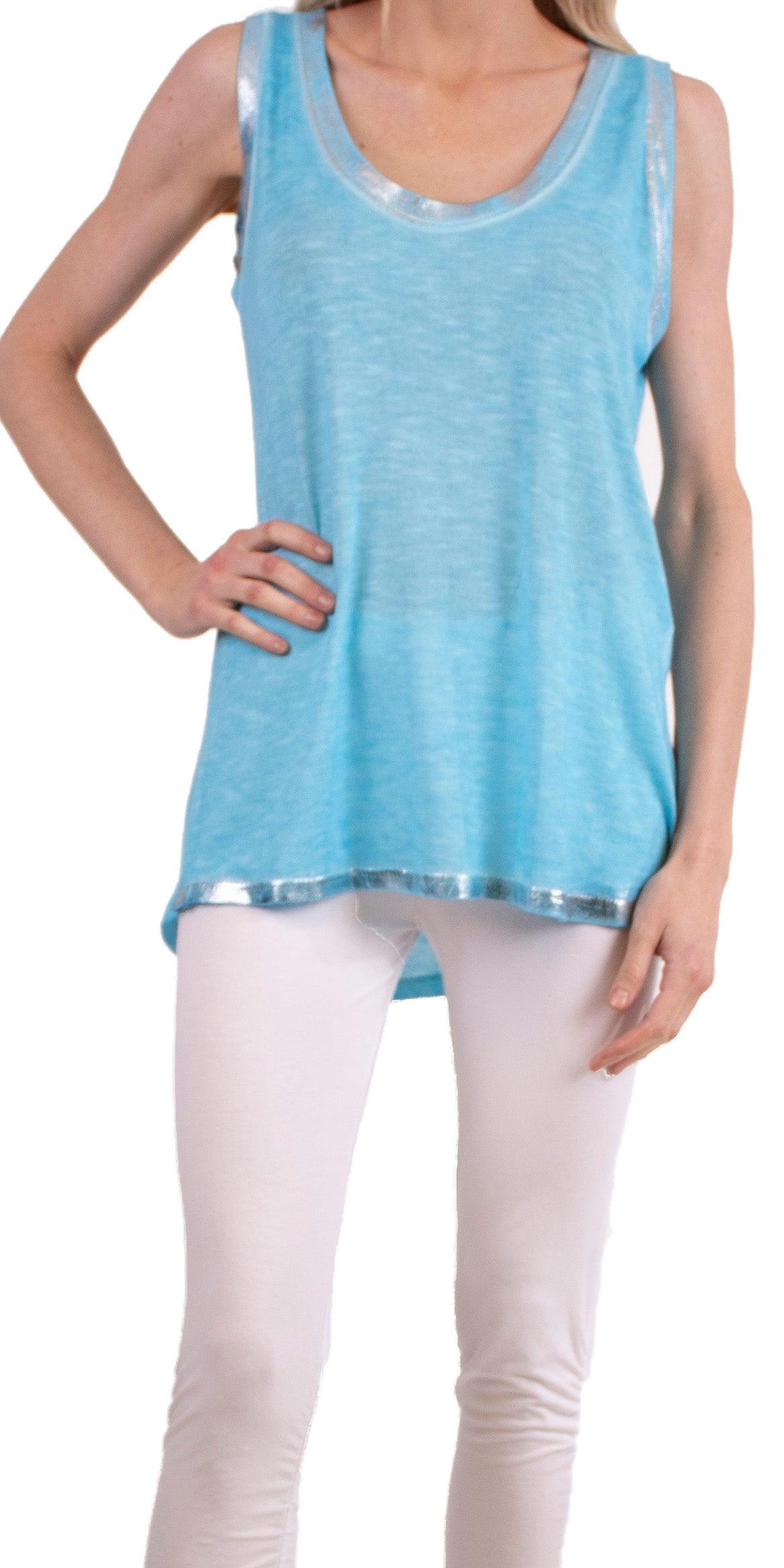 Lunia Tank - Gigi Moda - Made in Italy # beach, comfy top, flowing, Gigi Moda, italian tank, Made in Italy, one size, Top, viscose, washable, womens fashion