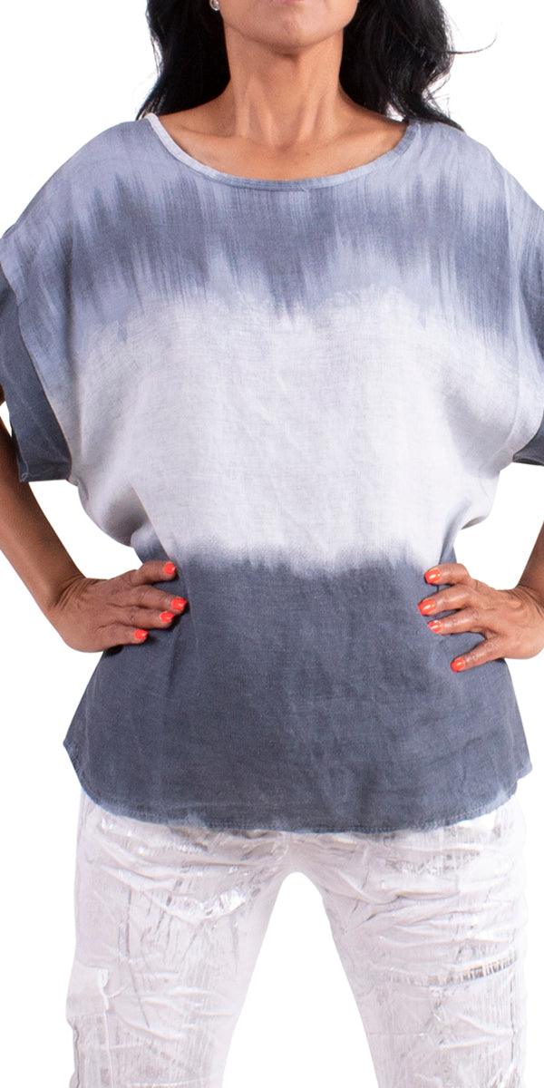 Rimini Linen Blouse - Gigi Moda - Made in Italy # Coat, jacket, Lightweight, Linen, rolled sleeves, summer coat, summer jacket