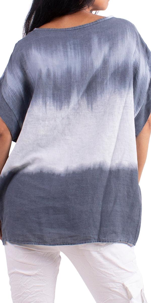 Rimini Linen Blouse - Gigi Moda - Made in Italy # Coat, jacket, Lightweight, Linen, rolled sleeves, summer coat, summer jacket