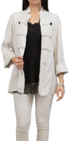 Carnilla Jacket - Shop Gigi Moda - Made in Italy # 100% Linen, ARMY JACKET, Cotton, Gigi Moda, Made in Italy, Military, OS, rhinestone