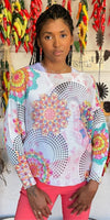 Emy Batwing Sweater with Kaleidoscope Print
