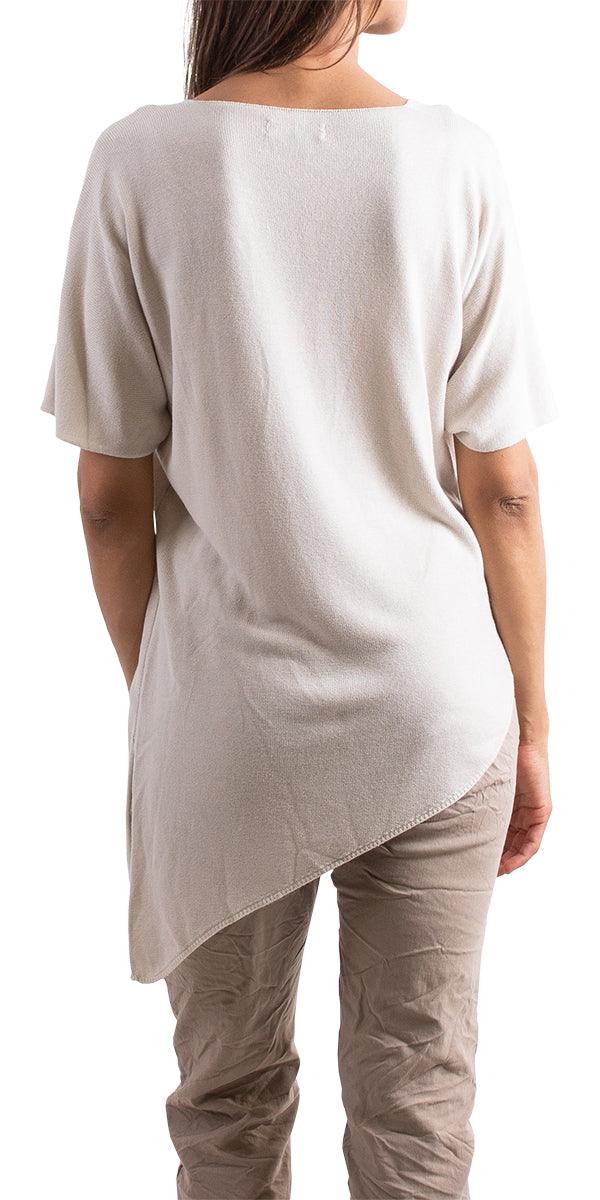 Venosa V-Neck Dolman Top - Gigi Moda - Made in Italy # Comfortable fit, Cotton, Linen, made in italy, Short Sleeve top, Womens Clothing, Womens Tops