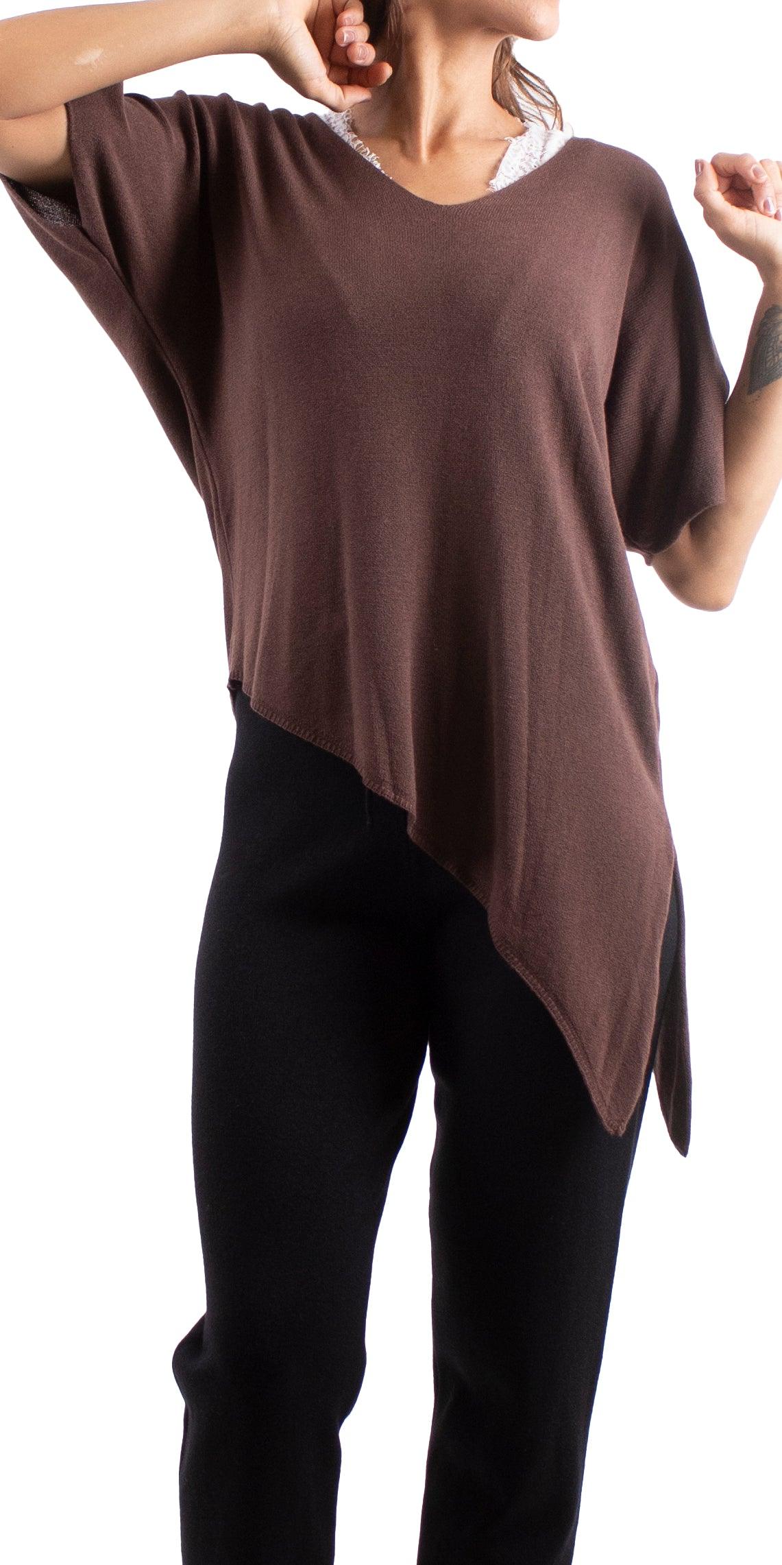 Venosa V-Neck Dolman Top - Gigi Moda - Made in Italy # Comfortable fit, Cotton, Linen, made in italy, Short Sleeve top, Womens Clothing, Womens Tops