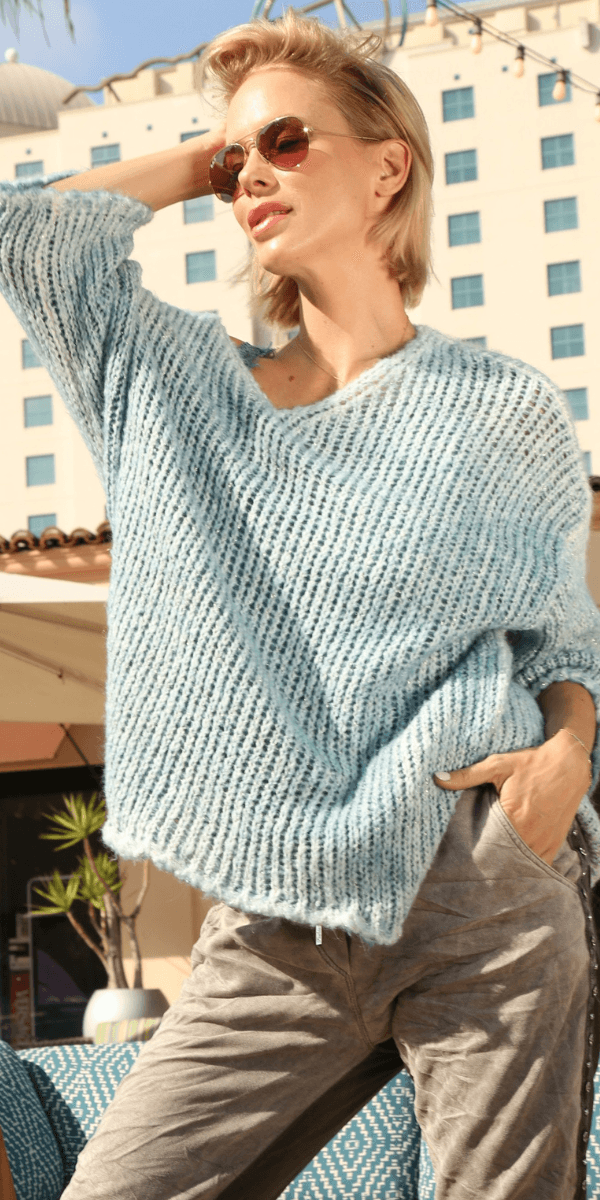 Ampio Knit Sweater - Gigi Moda - Made in Italy # fall, gigi moda, golden flecks, Knit, knit sweater, made in italy, one size, Sweater, winter