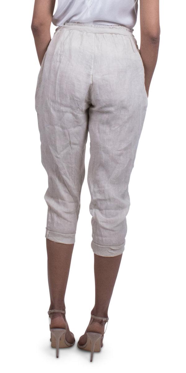 Lenia Jogger Pant - Gigi Moda - Made in Italy # 100% Linen, Gigi Moda, Jacket, jogger, jogger pants, Linen, Made in Italy, one size, OS