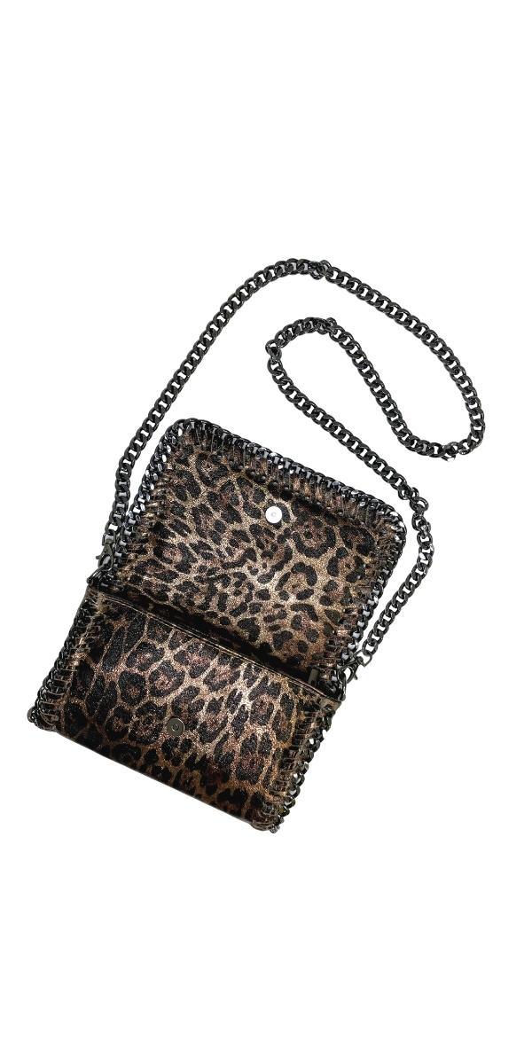 The Mini Leopard Fiona - Gigi Moda - Made in Italy # Chains, genuine leather, Gigi Moda, Handbag, Leopard Print, Made in Italy, Purse