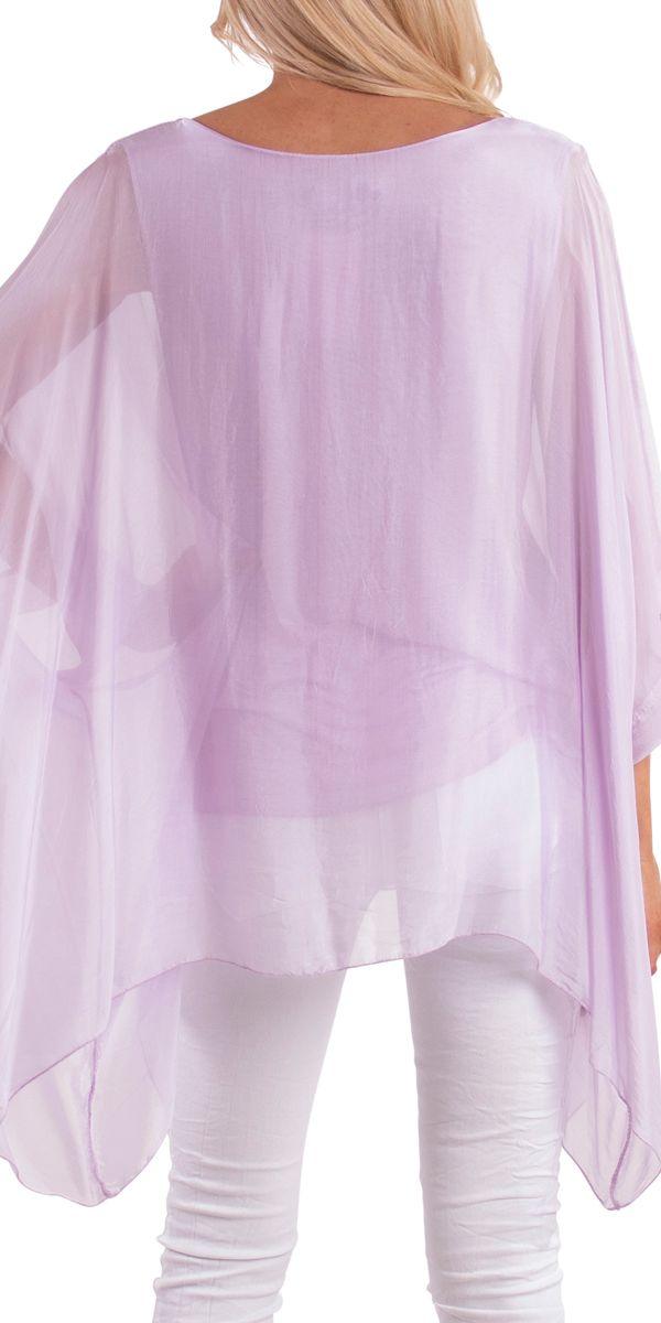 Seta Cara Kaftan - Gigi Moda - Made in Italy # 100% Silk, Blouse, Kaftan, Made in Italy, OS, resort, resort wear, Silk