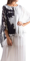 Seta Corfu Kaftan - Shop Gigi Moda - Made in Italy # 100% Silk, Blouse, flowy, Gigi Moda, italian top, loose fit, Made in Italy, one size, Silk, spring, summer, Tie Dye