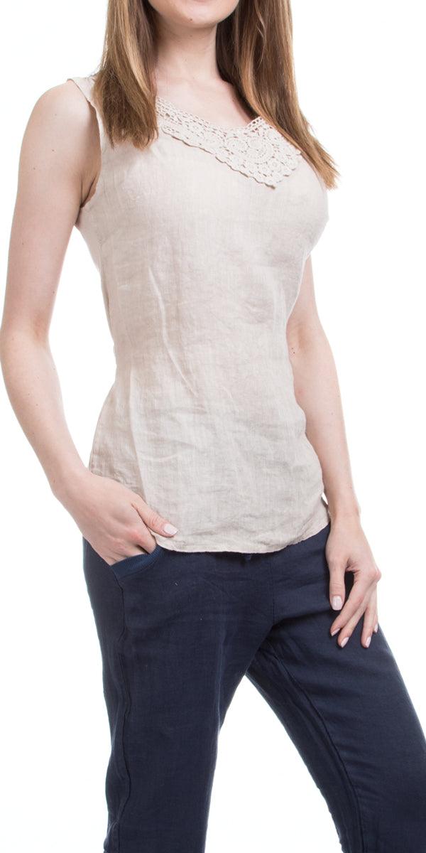 Lolly Top - Gigi Moda - Made in Italy # 100% Linen, Gigi Moda, Linen, Made in Italy, OS, Top