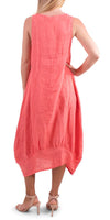 Luna Dress - Shop Gigi Moda - Made in Italy # 100% Linen, Dress, Gigi Moda, Linen, Made in Italy, OS, Pockets, Sleeveless
