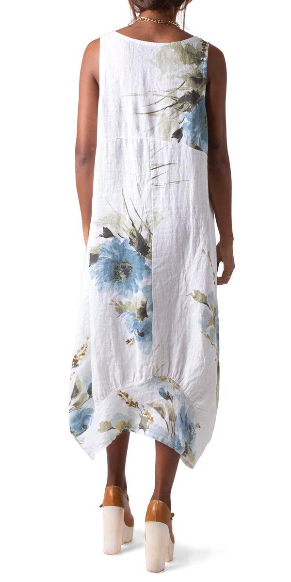 Luna Floral Print Dress Coral