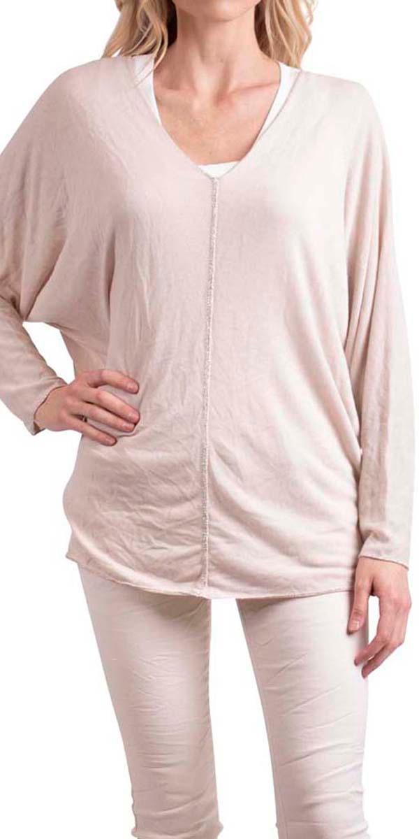 Cammie Sweater - Gigi Moda - Made in Italy # Blouse, casual, Comfortable, comfy, Cozy, design, Embroidered, Embroidery, Gigi Moda, gray, italian apparel, italian blouse, italian boutique, italian clothes, Italian Clothing, italian fashion, italian shirt, italian top, Knit, knit sweater, Layers, Long Sleeve, Made in Italy, one size, online shopping, Polyester, shirt, shop gigi moda, shop online, shopgigimoda, Sleeves, spring, stretchy, Sweater, Top, v-neck, viscose, white