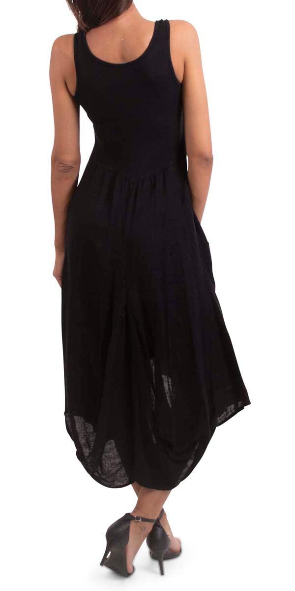 Rosalia Dress - Gigi Moda - Made in Italy # 100% Linen, Dress, free shipping, Gigi Moda, italian dress, Linen, linen dress, Long, Made in Italy, one size, OS, resort, resort wear, Sleeveless, washable