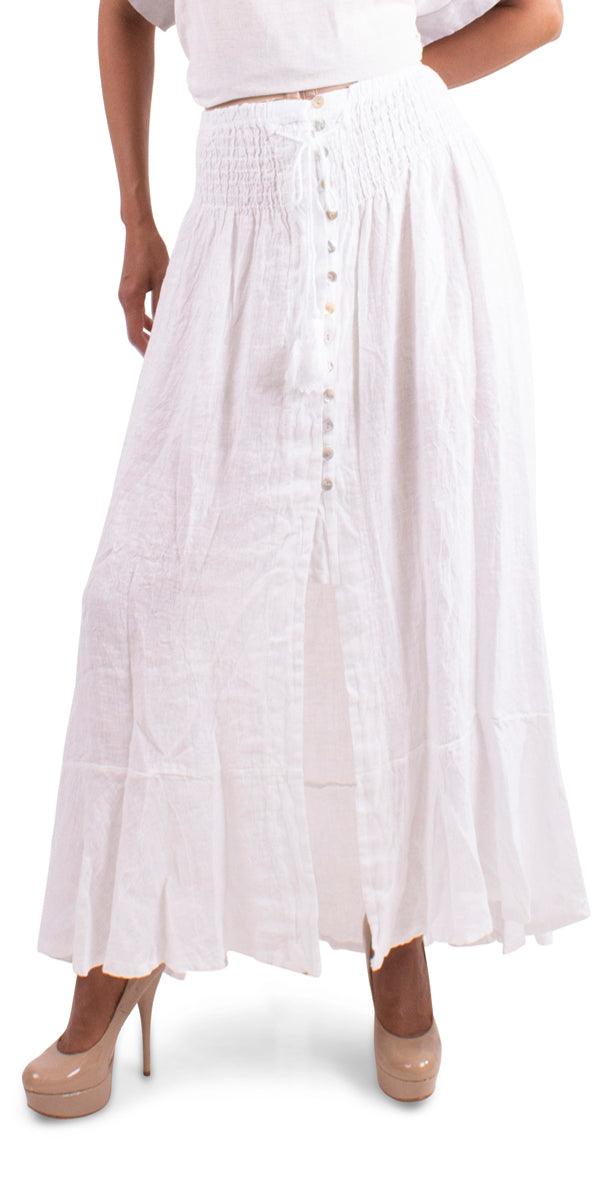 White linen shop skirt india