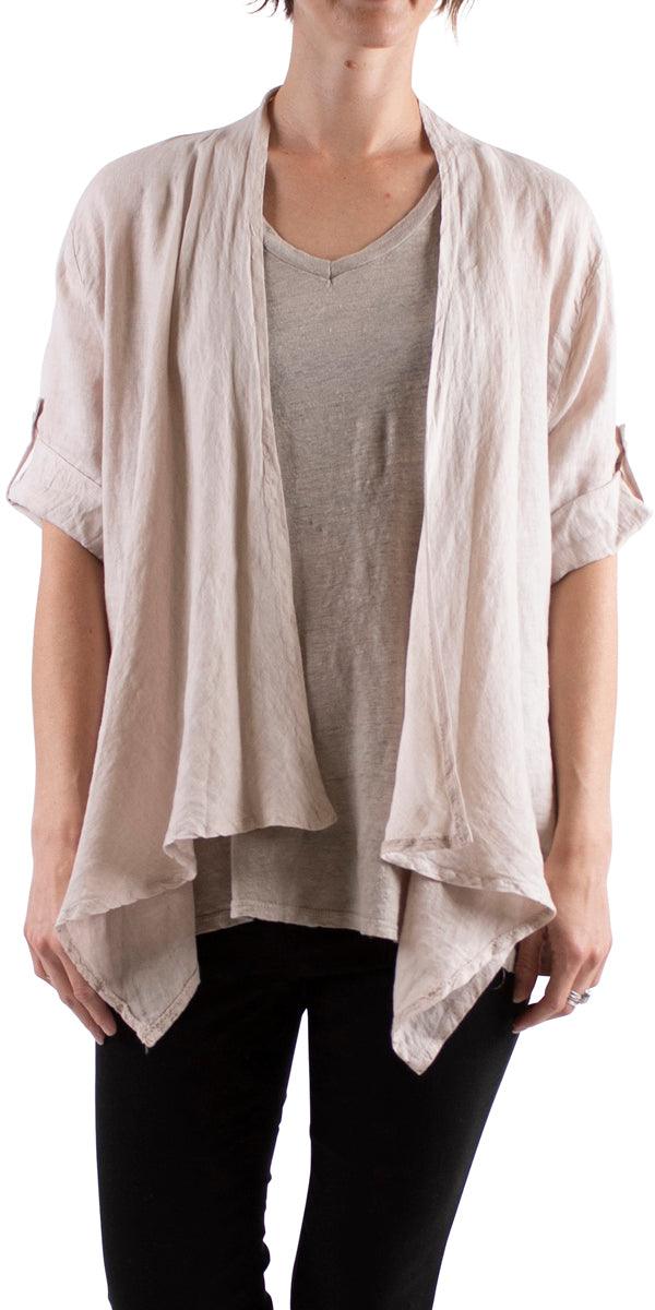 Leggera Jacket - Gigi Moda - Made in Italy # 100% Linen, adjustable, buckles, clothing for women, cuffed-sleeves, Gigi Moda, italian brand, italian clothes, Italian Fashion, Jacket, open jacket