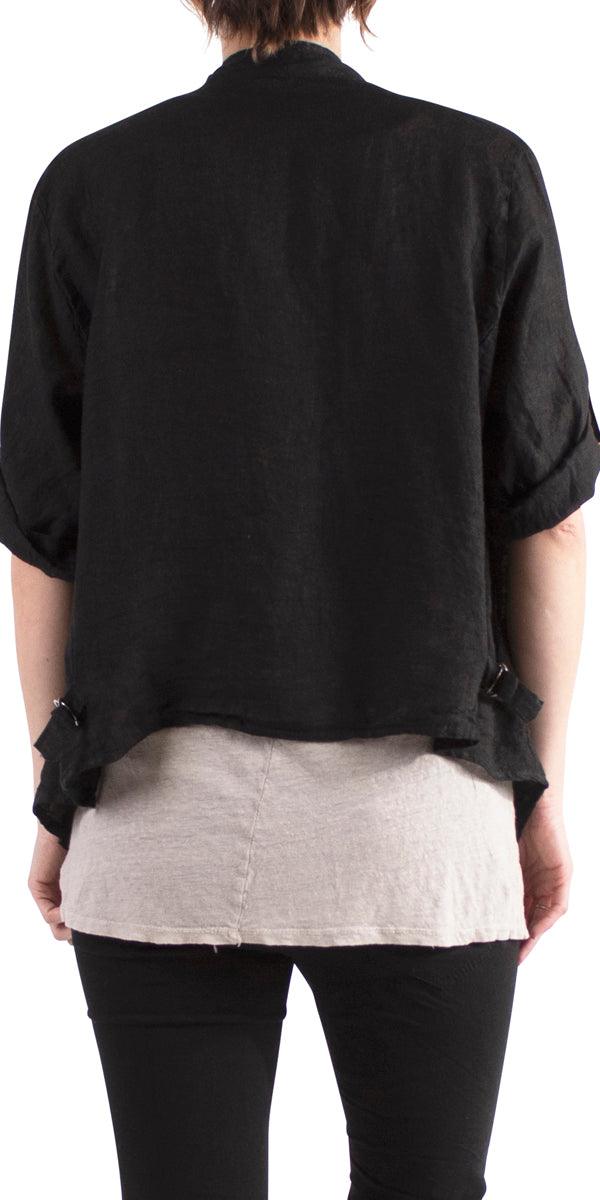 Leggera Jacket - Gigi Moda - Made in Italy # 100% Linen, adjustable, buckles, clothing for women, cuffed-sleeves, Gigi Moda, italian brand, italian clothes, Italian Fashion, Jacket, open jacket